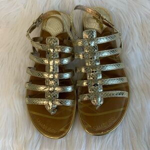 Sam & Libby Metallic Strappy Sandals